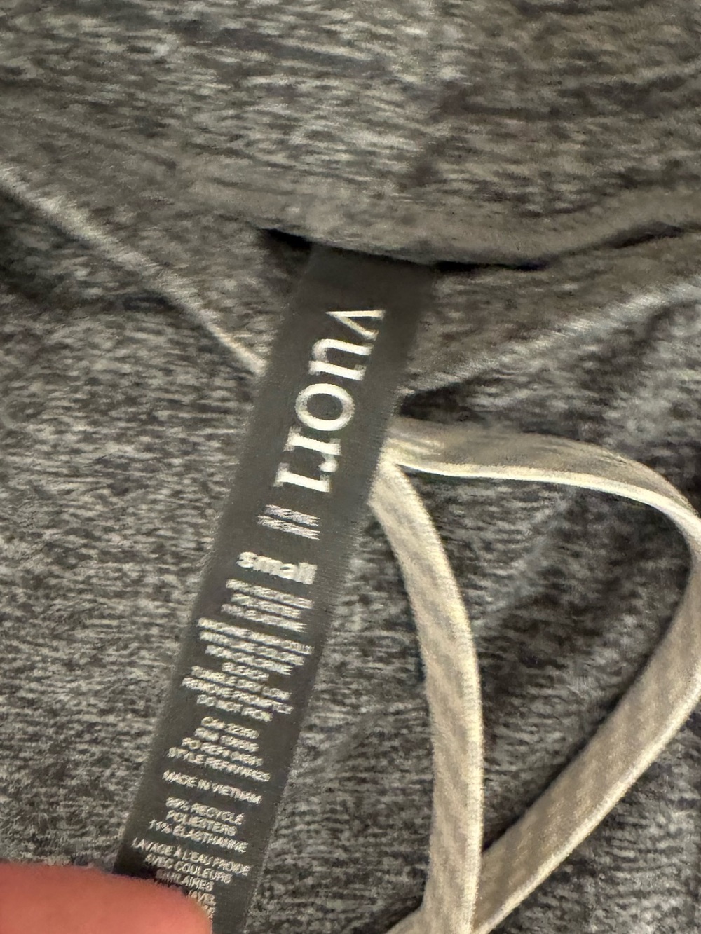 Vuori Halo Wide Leg Pants Heather Gray Front Seam Drawstring Lounge Small - Picture 4 of 4